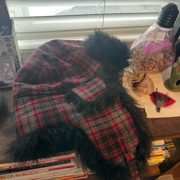 Vintage Auclair Plaid Ushanka Hat - Picture 3 of 3